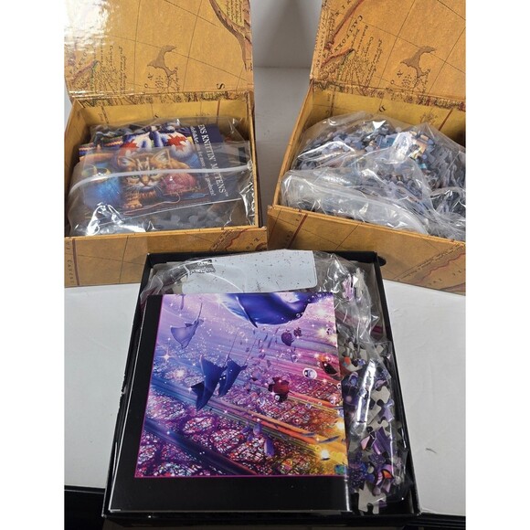 Dowdle Buffalo 300 500 1000 Piece Puzzles Marine 3 Complete Sets - Picture 3 of 3